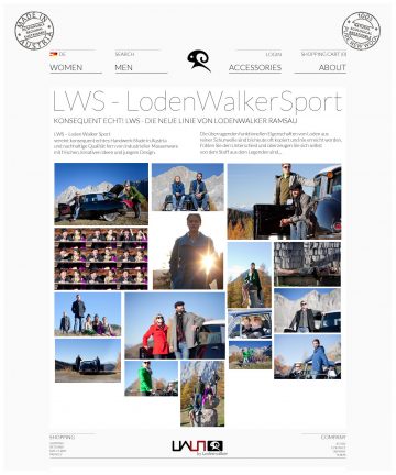 Webshop lodenwalker.com – Screendesign