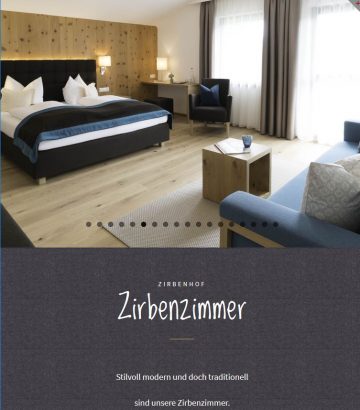 Zirbenhof Ramsau -Website